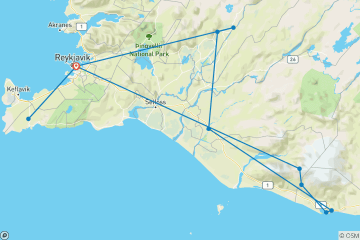 Map of 5 Day Land of Midnight Sun
