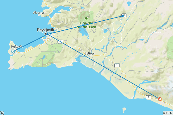 Map of Getaway to Iceland