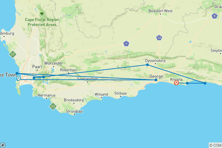 Map of Best of the Garden Route - Premium Adventure