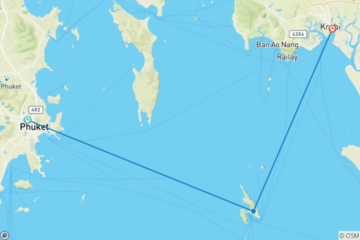 Carte du circuit Une escapade reposante dans les îles exotiques, 12 jours