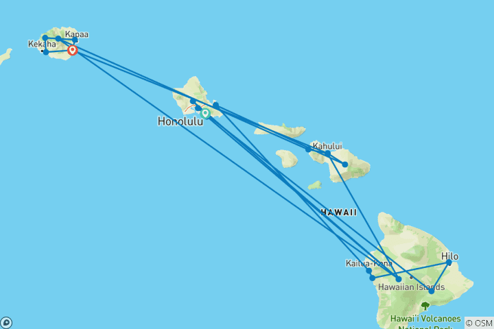 Map of Hawaiian Discovery (Intra Tour Air Hawaii 3 Flights)