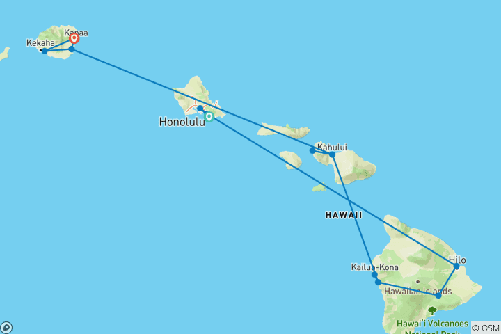Map of Hawaiian Discovery (Intra Trip Air Hawaii 3 Flights)