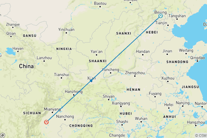 Carte du circuit À la poursuite des pandas