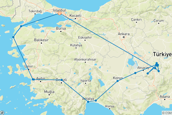 Map of Treasures of Turkey