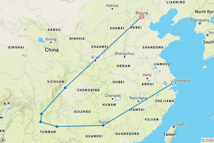 Map of China by Rail