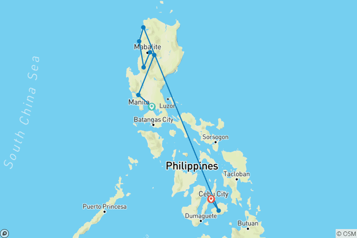 Carte du circuit Découverte des Philippines