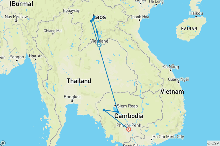 Map of Laos and Cambodia Unveiled