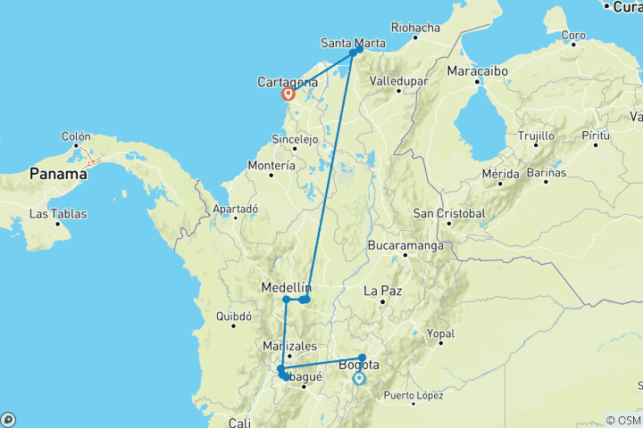 Map of Colombia Discovery