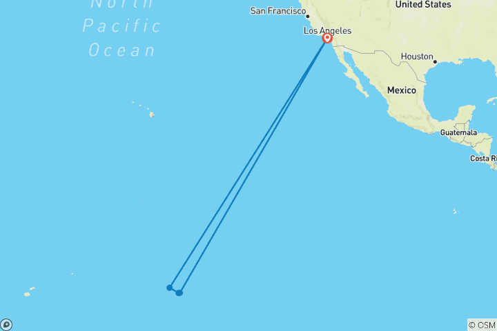 Map of French Polynesia Vacation: 7-Night Moorea & Bora Bora Dream Escape