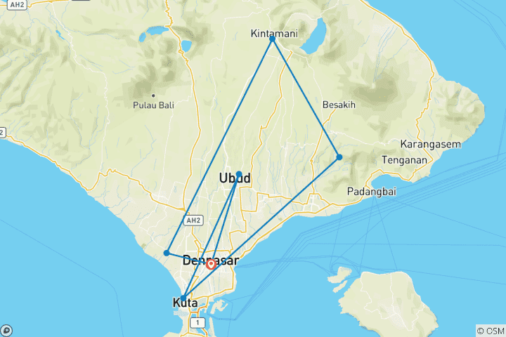 Carte du circuit Bali & Lombok : Perdu dans la lave, retrouvé en mer