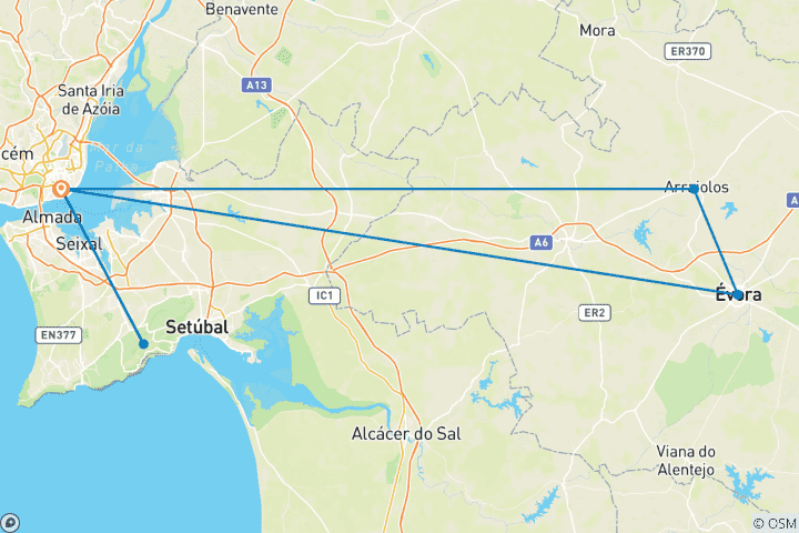 Kaart van 6 dagen in Lissabon: geschiedenis, helikopters & verborgen juweeltjes