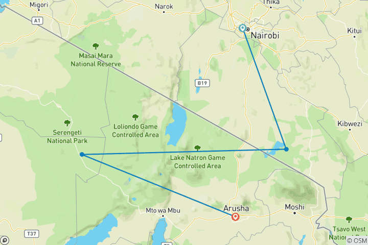 Map of The Lion King Safari Tour – Mid-Range Journey Through the Circle of Life