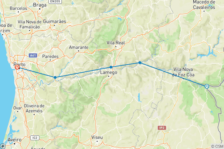 Carte du circuit Saveurs du Portugal et de l'Espagne (délices festifs) (croisière de Noël) 2027