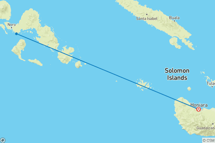 Map of Solomon Islands Explorer: 8-Day Adventure