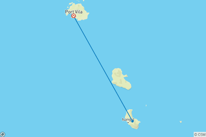 Map of Vanuatu Escape: Culture, Volcanoes & Island Paradise 7-Day