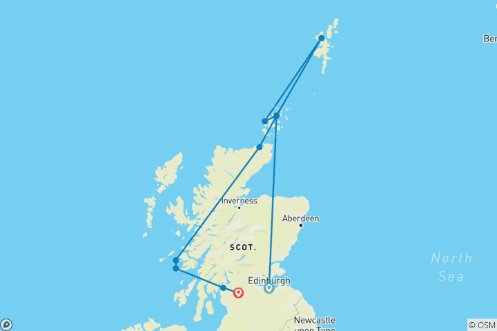 Carte du circuit Expédition à travers les îles écossaises : Là où la terre rencontre la légende