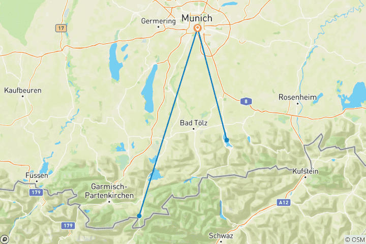 Carte du circuit TREKKING DANS LES ALPES