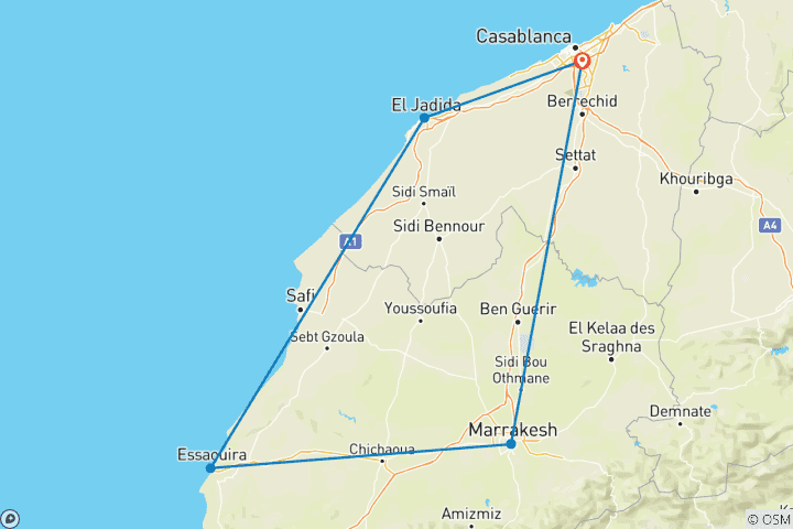Carte du circuit Circuit alimentaire au Maroc