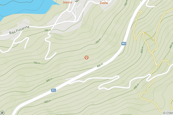 Map of Three Canyons Tara River Rafting Adventure