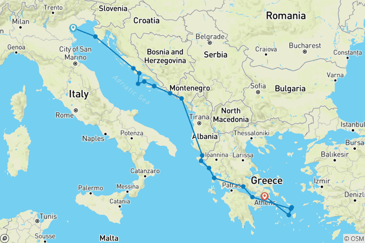 Mapa de Descubre los tesoros del Mediterráneo