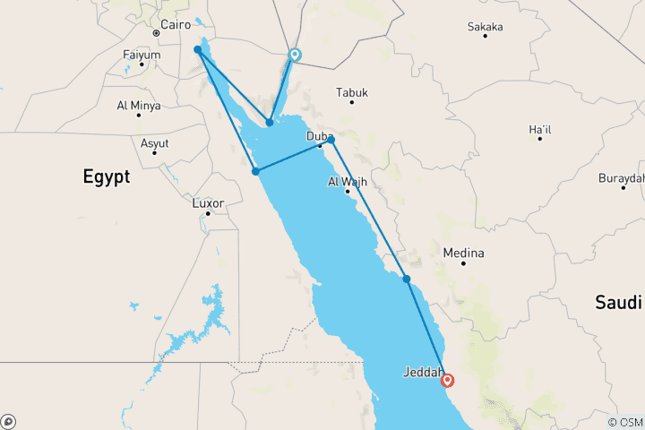 Map of Red Sea Wonders of the Ancient World 2027
