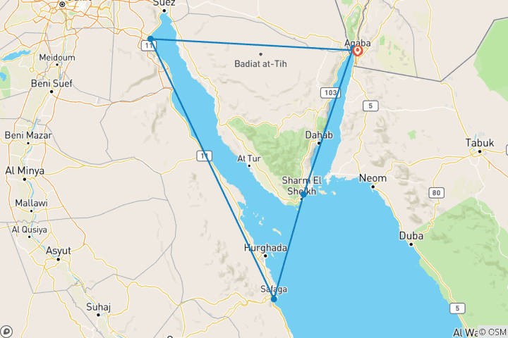 Map of Ancient Wonders of Israel, Egypt & Jordan