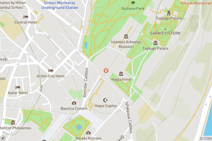 Kaart van 5-daagse islamitische rondreis Istanbul