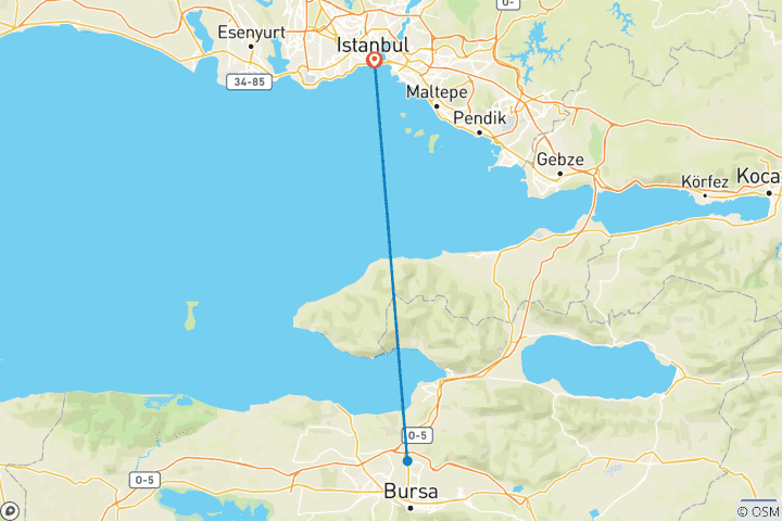 Karte von Istanbul Muslime Rundreise (5 Tage)