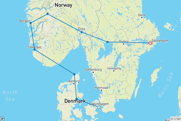 Carte du circuit Rêve nordique