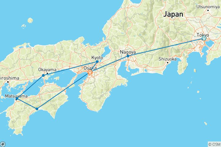 Karte von Unentdecktes Japan (inkl. Flug)