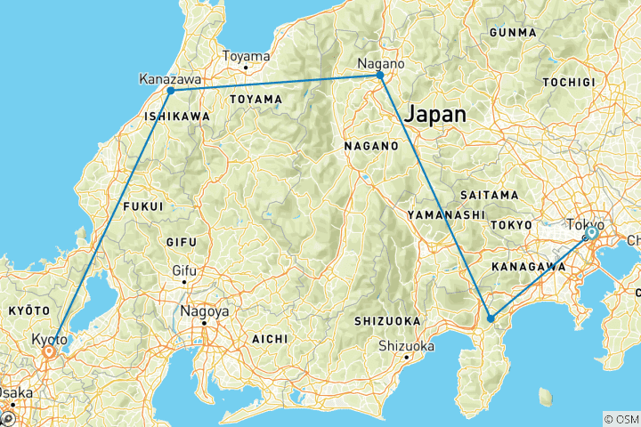Karte von Japan entdecken (inkl. Flug)