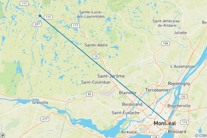 Carte du circuit Merveilleux hiver québécois