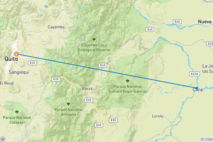 Carte du circuit M/V Manatee Amazonas Explorer - 3 nuits
