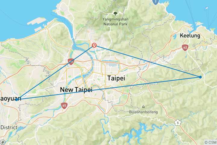 Carte du circuit Escale à Taïwan (4 étoiles) - 3 jours