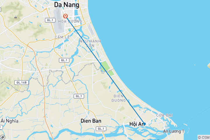 Map of 5 Days of Food, Culture & Culinary Craft in Hoi An Ancient Town