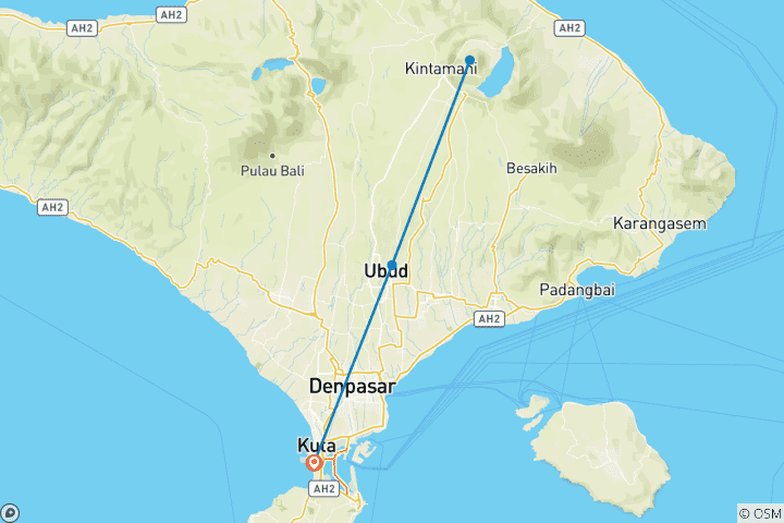 Kaart van 8 Dagen in Bali Bliss: Waar luxe sensatie, cultuur en nachtlicht ontmoet