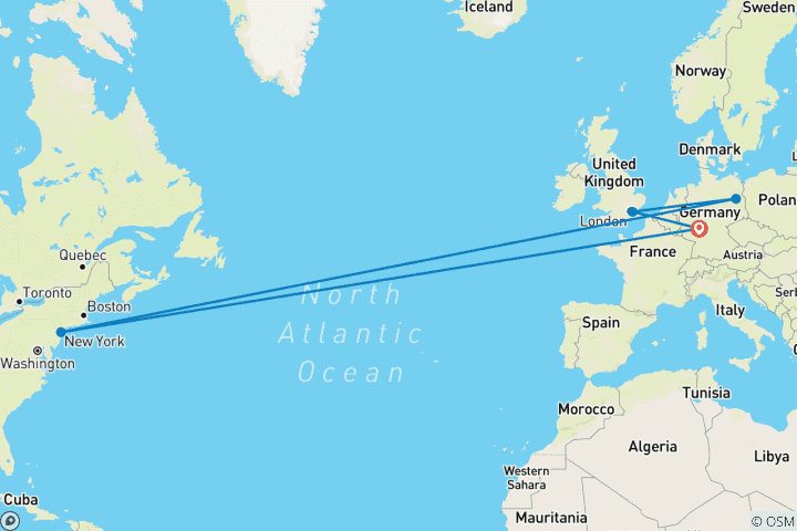 Carte du circuit New York - Découvrez la Grosse Pomme dès maintenant