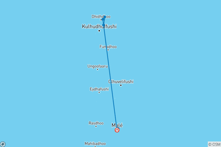 Map of Northern Maldives Discovery - 8 days