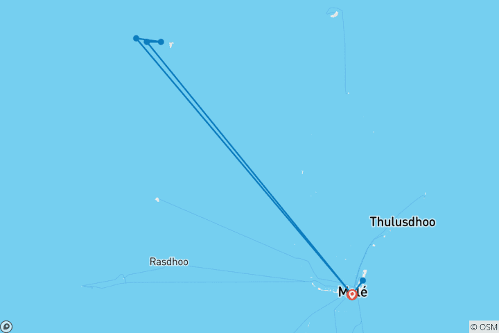 Carte du circuit Maldives Goidhoo Atoll Adventure - 8 jours