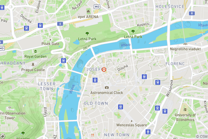 Map of 6 Days in Prague: City Sights, Skydive Thrills & Medieval Magic