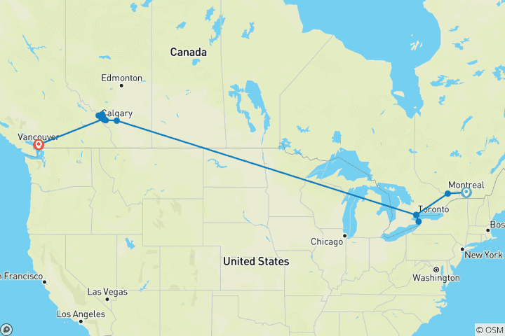 Map of Canada Bucketlist: City Sights, Road Tour Vibes & Niagara Falls