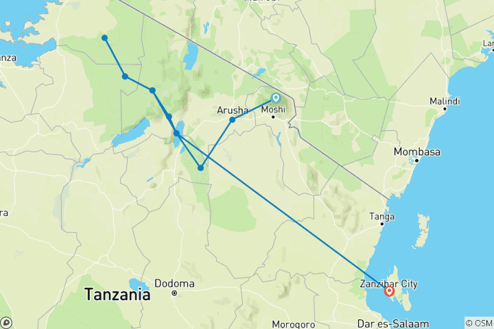 Mapa de Lista de cosas que hacer en Tanzania: ¡Serengeti, Safari, Zanzíbar! (including Ikoma)