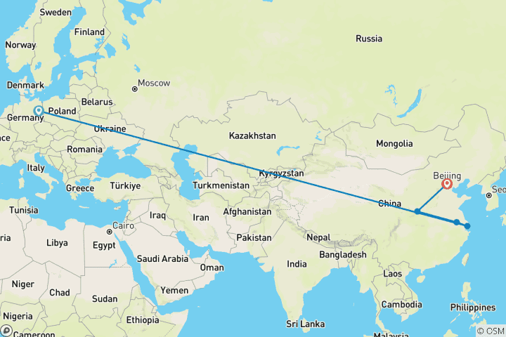 Map of China Calling: Walk the Wall, Feel It All (from Mitte to Beijing)