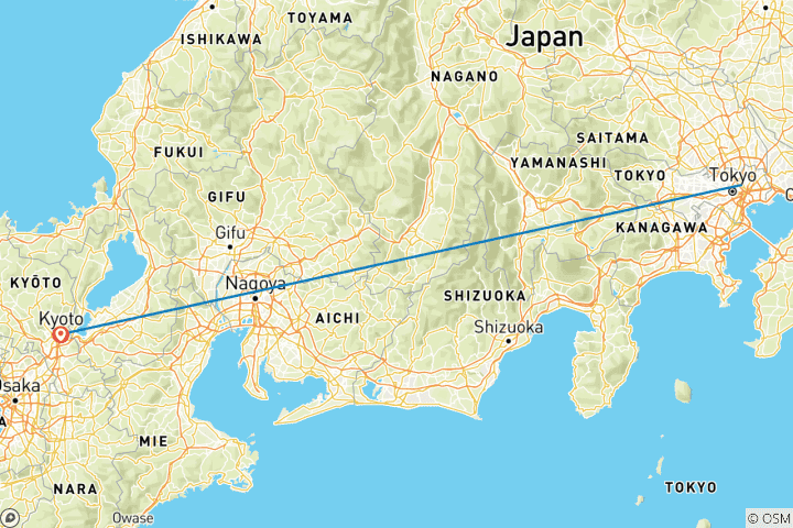 Map of 7 Day Best of Japan Cherry Blossom Tour 2026 | Small Group Sakura Experience