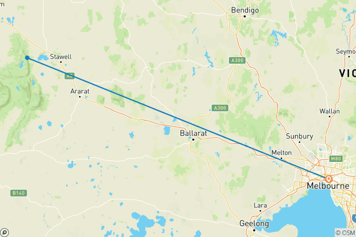 Map of Walk the Grampians Peaks Trail (3 destinations)