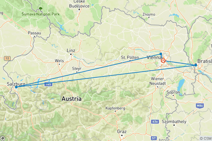Map of 6 Days in Vienna: History, Music, and Day Trips Through Austria