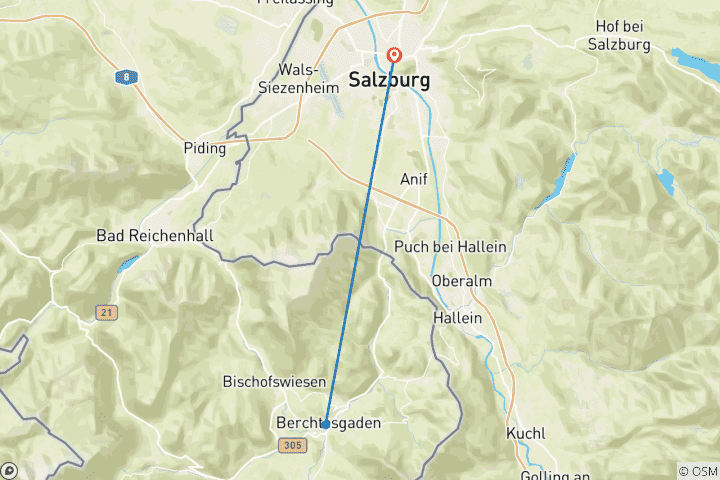 Map of 5 Days in Salzburg: History, Mountains, and City Highlights
