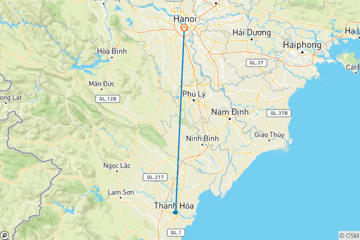 Kaart van Luxe en privé trektochten in Pu Luong