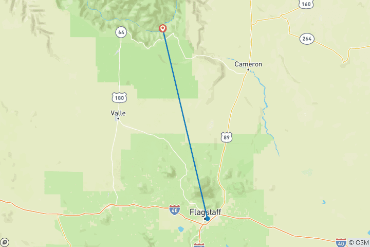 Map of Premium Hiking in the Grand Canyon