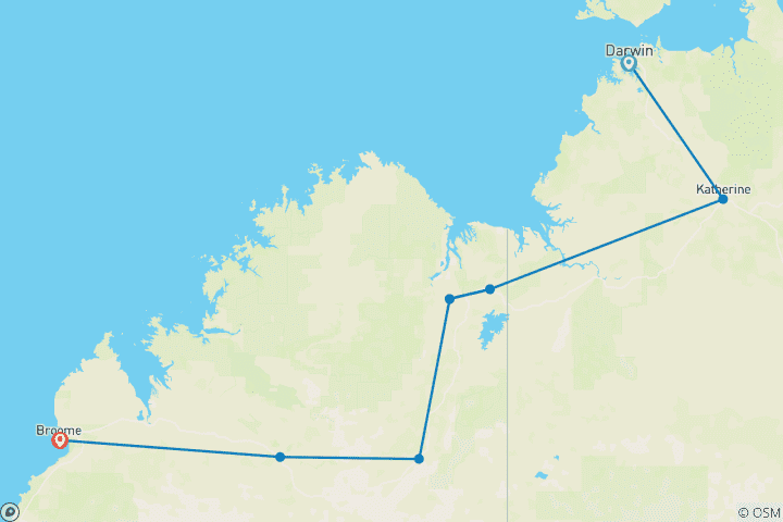 Carte du circuit Untamed Kimberley (2025/2026)